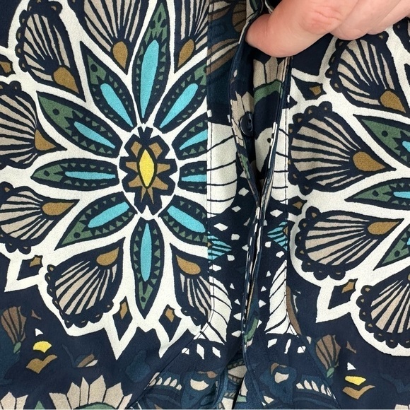 H&M Top Sz 6 Floral Print Long Sleeve Button Down - Picture 9 of 12